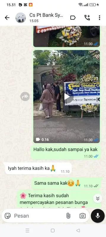 Testimonial Papan Bunga SINJAI
